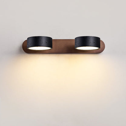 Black Travertine Wall Light, Multi-Light Design