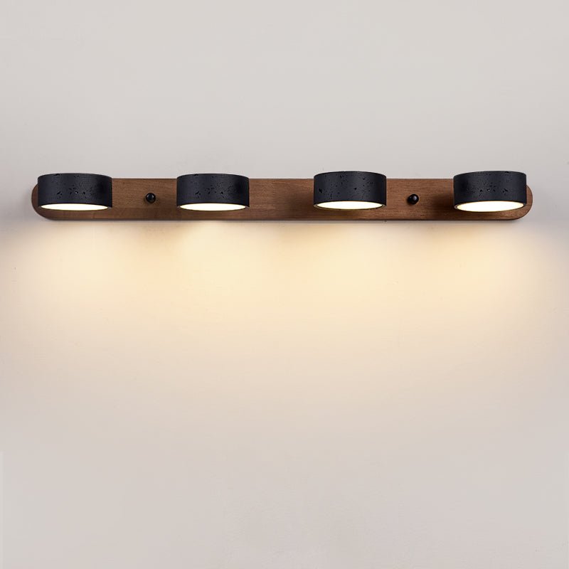 Black Travertine Wall Light, Multi-Light Design — detail view