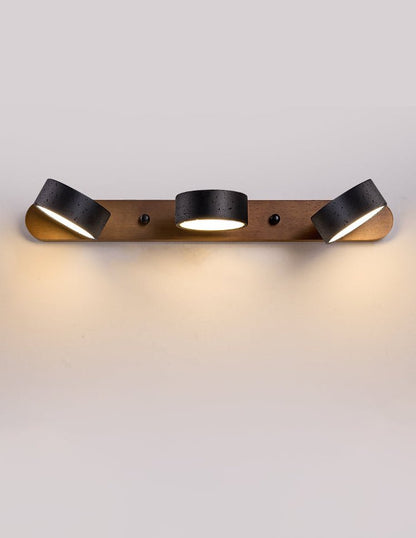 Black Travertine Wall Light, Multi-Light Design