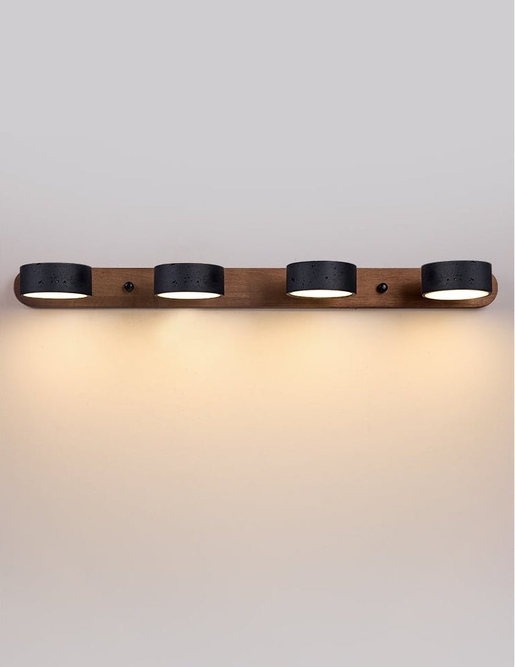 Black Travertine Wall Light, Multi-Light Design