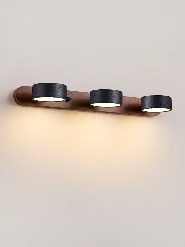 Black Travertine Wall Light, Multi-Light Design