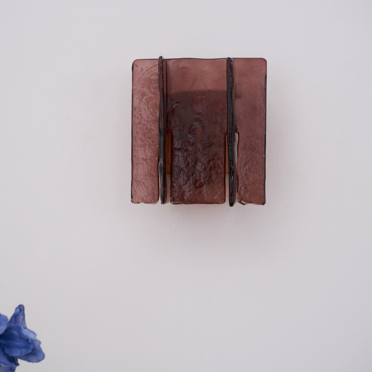 Modern LED Wall Light, Gold & Wine Red