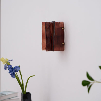 Modern LED Wall Light, Gold & Wine Red