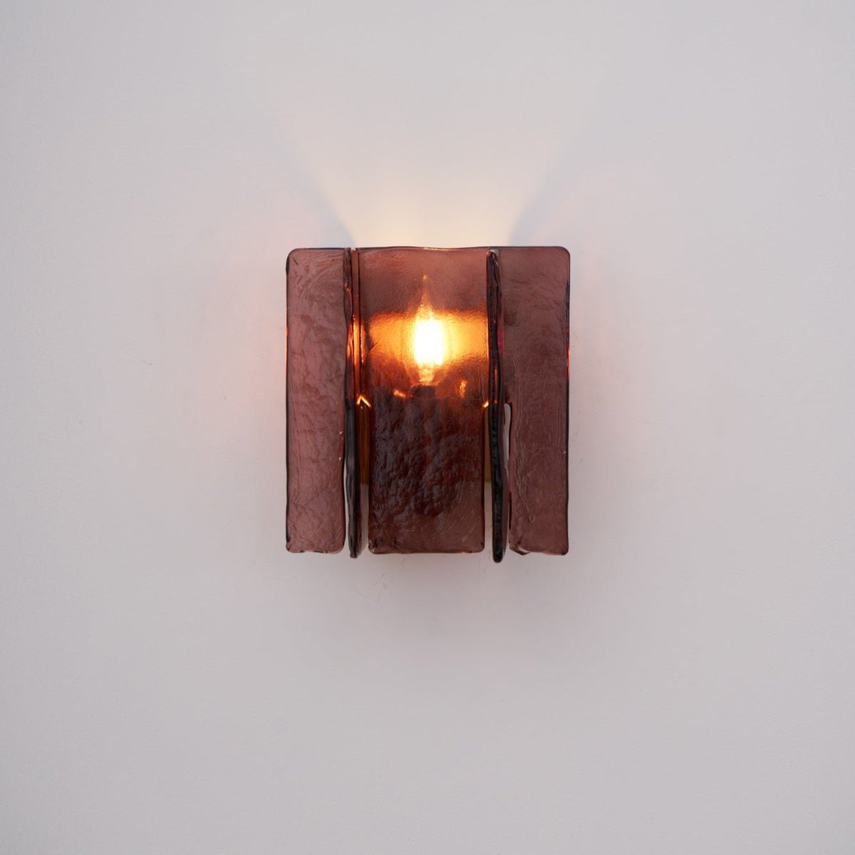 Modern LED Wall Light, Gold & Wine Red