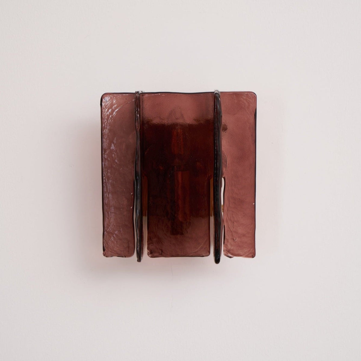 Modern LED Wall Light, Gold & Wine Red