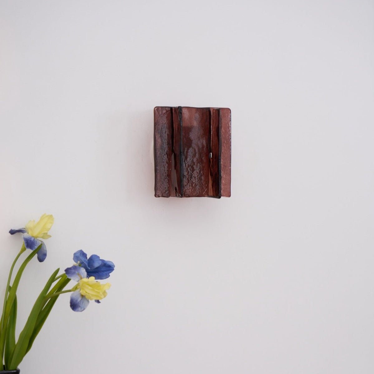 Modern LED Wall Light, Gold & Wine Red