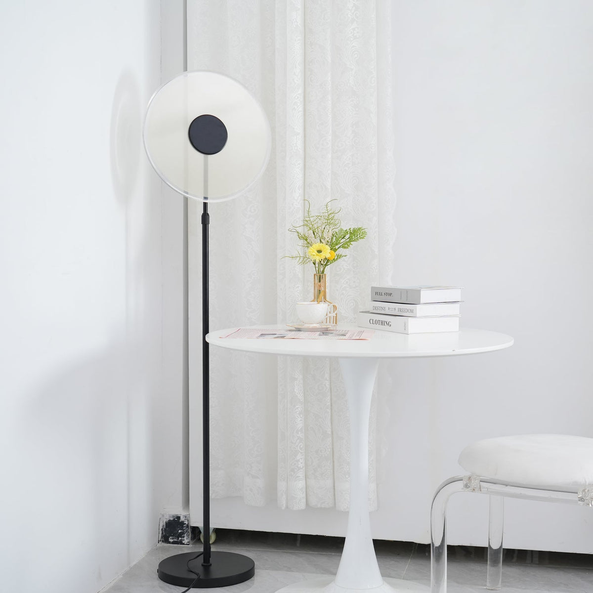 Luxora Adjustable Floor Lamp with Dimmable LED and Modern Design — front view