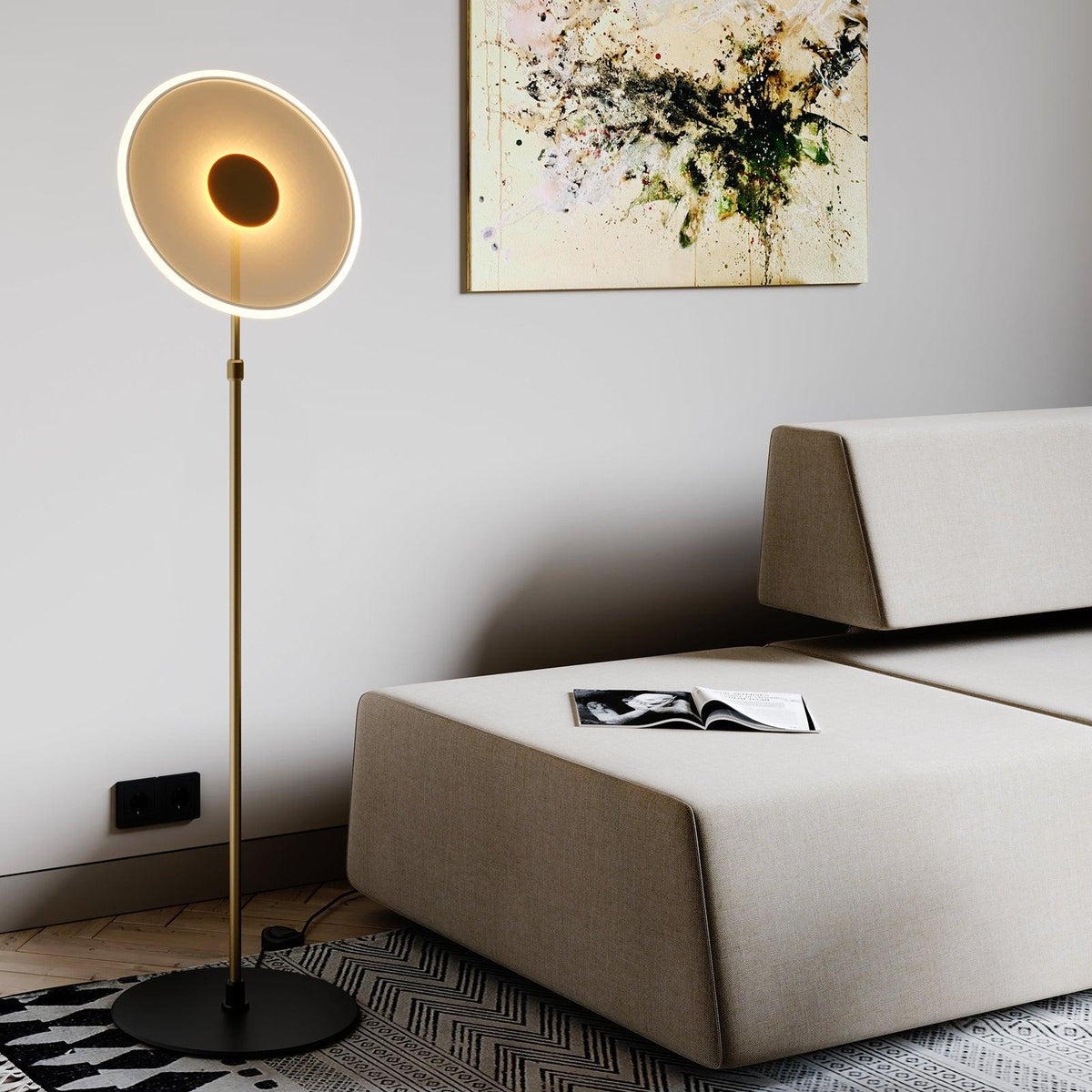 Luxora Adjustable Floor Lamp with Dimmable LED and Modern Design — detail view