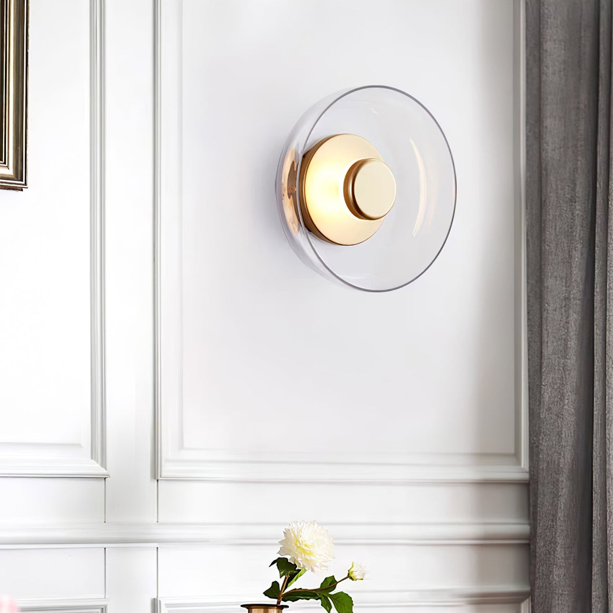 Glass Wall Light with Adjustable Brightness