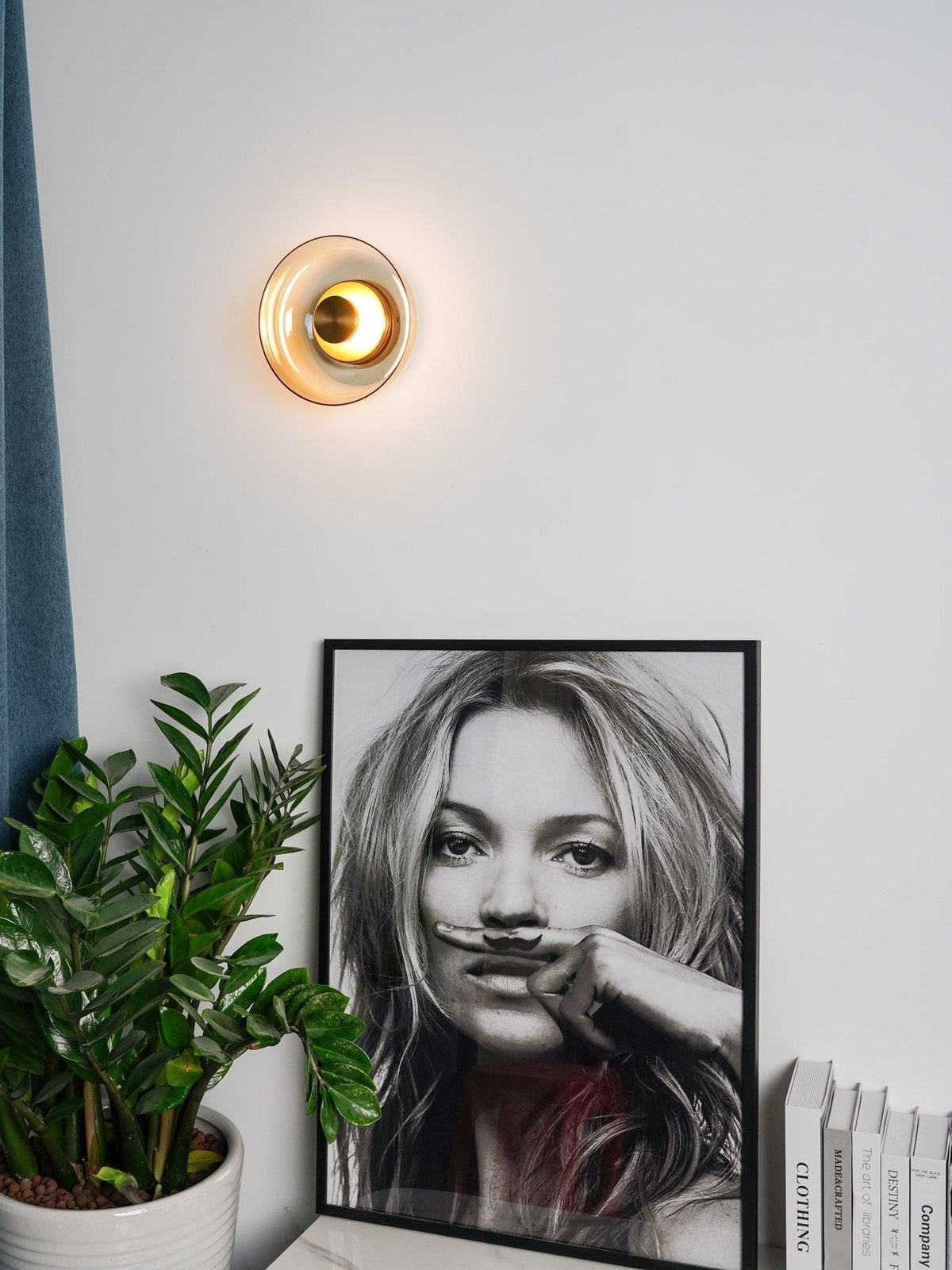 Glass Wall Light with Adjustable Brightness