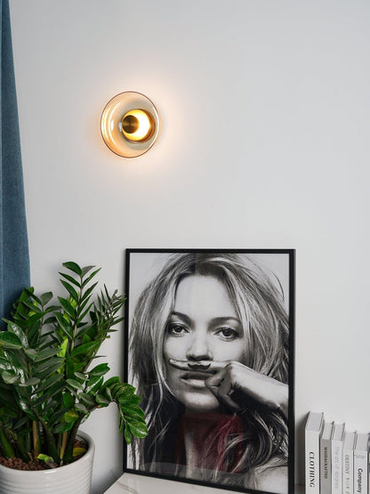 Glass Wall Light with Adjustable Brightness