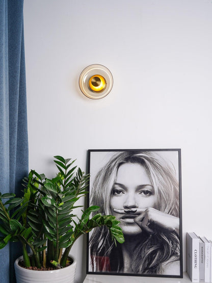Glass Wall Light with Adjustable Brightness