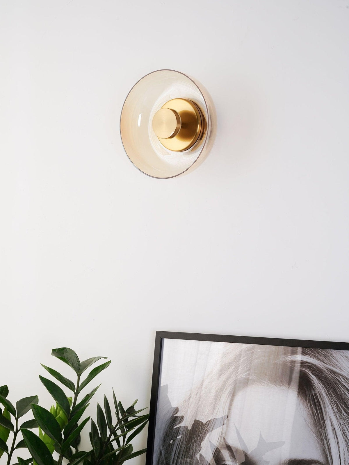 Glass Wall Light with Adjustable Brightness