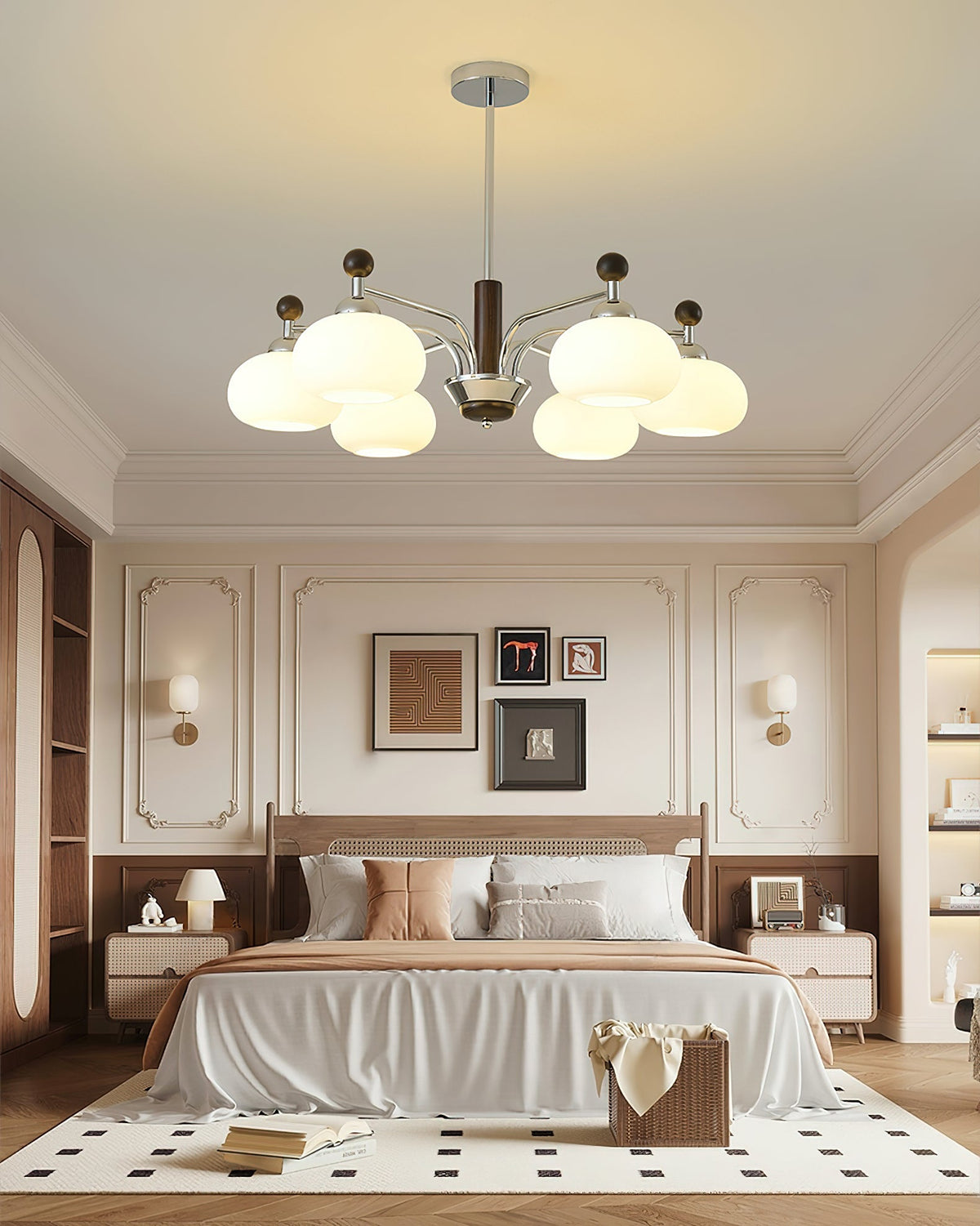 Modern Chandelier with Adjustable Height and LED