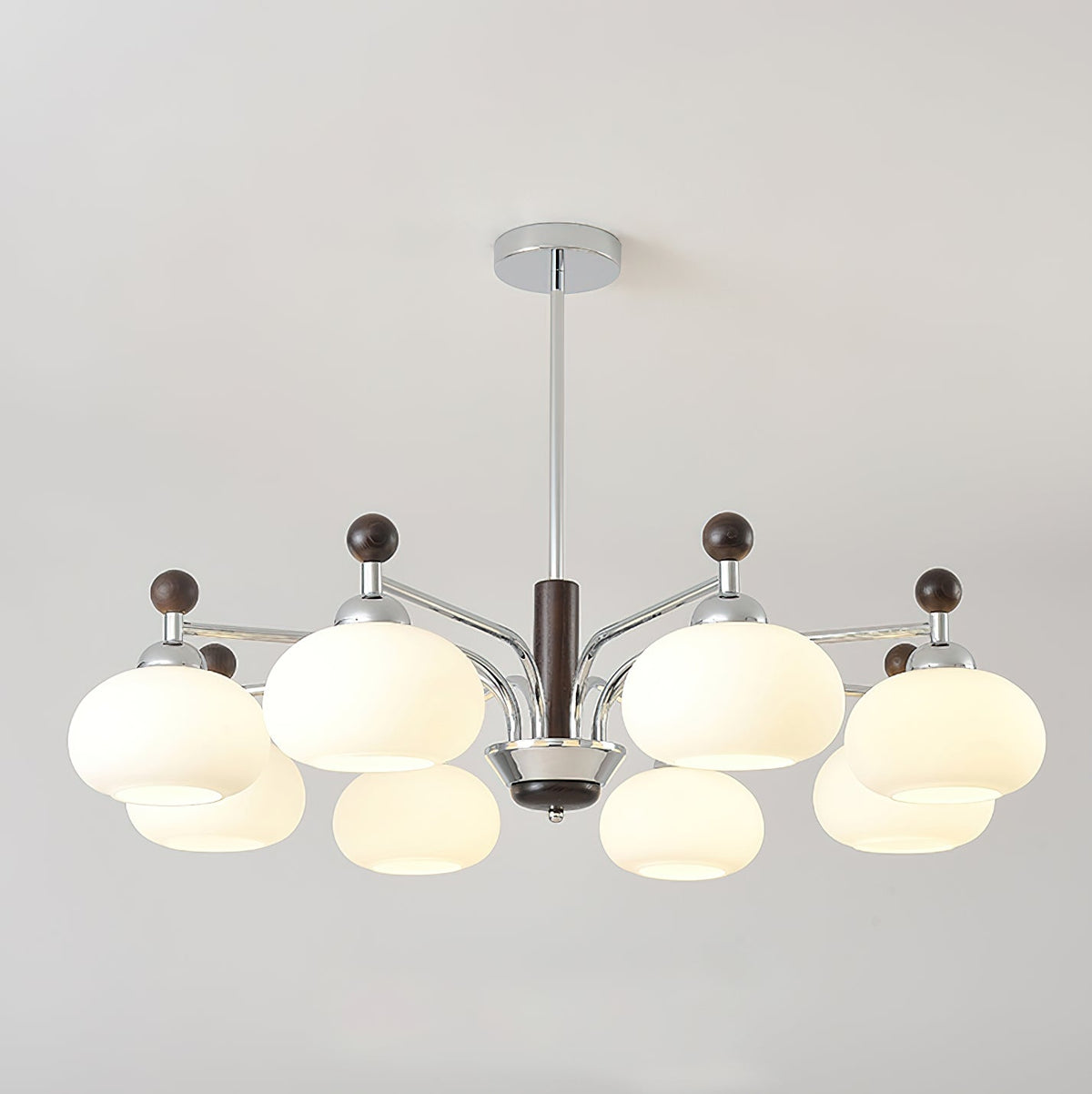 Modern Chandelier with Adjustable Height and LED — side view