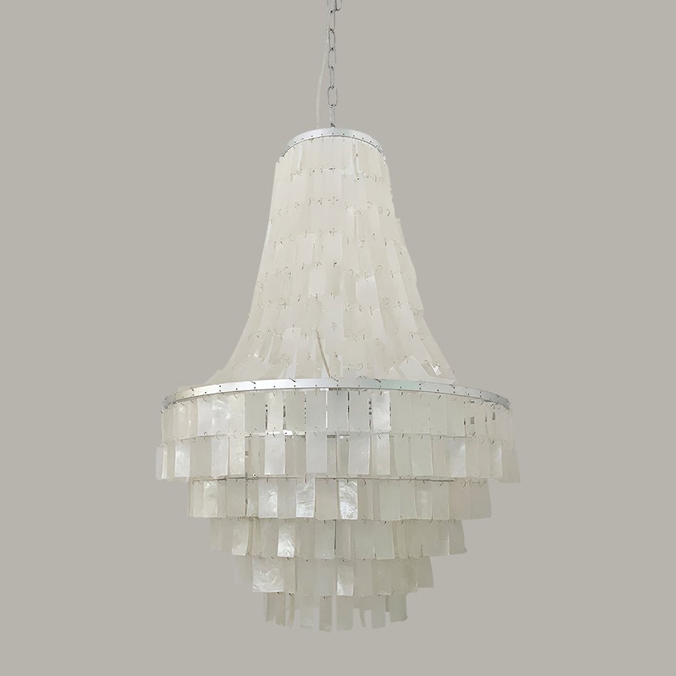 Boho Shell Tiered Chandelier, Coastal Decor