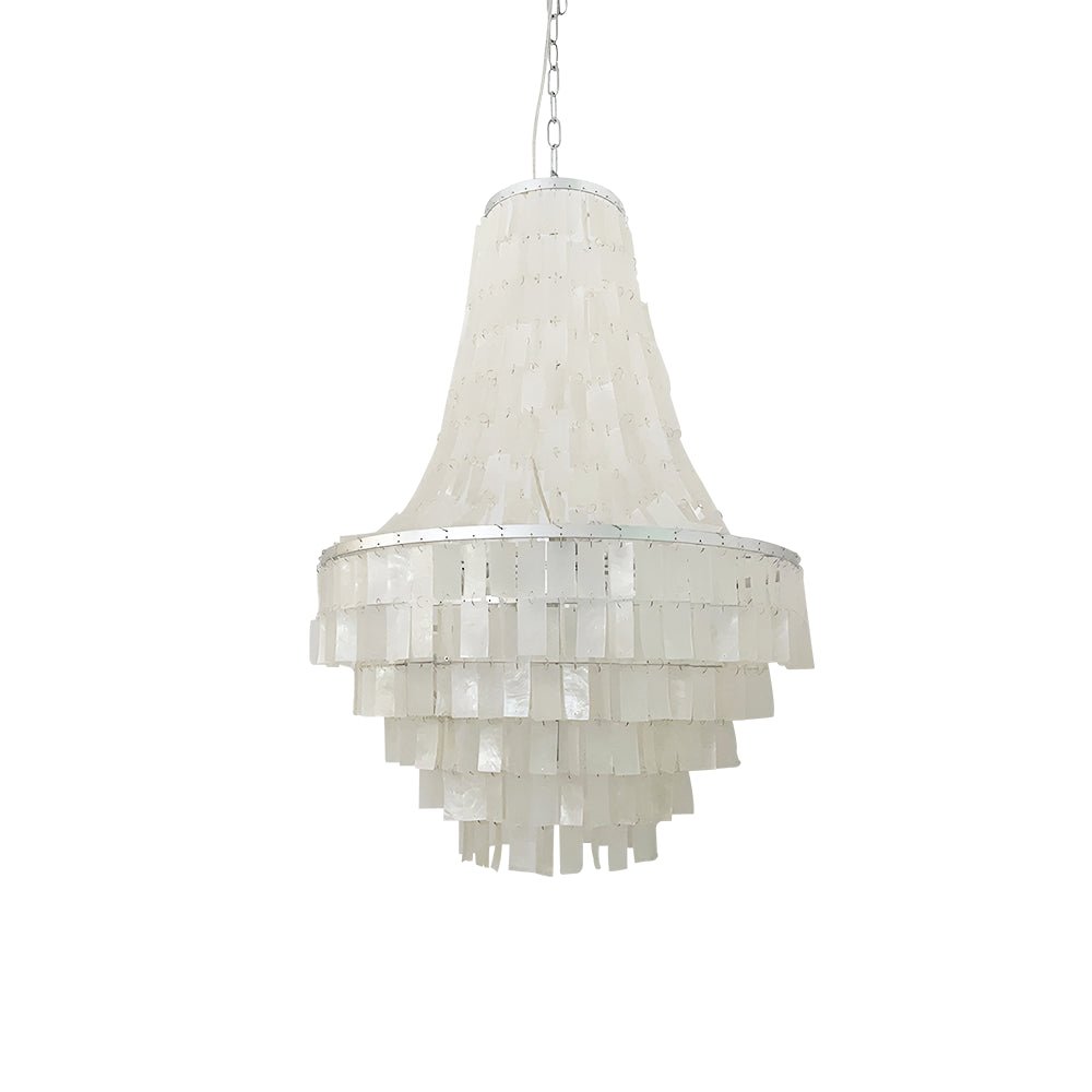 Boho Shell Tiered Chandelier, Coastal Decor