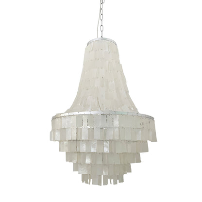 Boho Shell Tiered Chandelier, Coastal Decor
