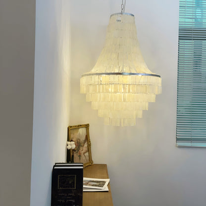 Boho Shell Tiered Chandelier, Coastal Decor