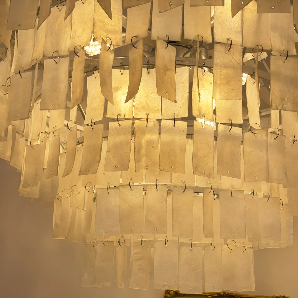 Boho Shell Tiered Chandelier, Coastal Decor