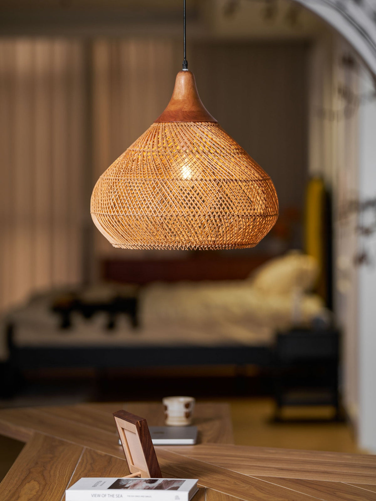 Braided Rattan Pendant Lamp Position 14