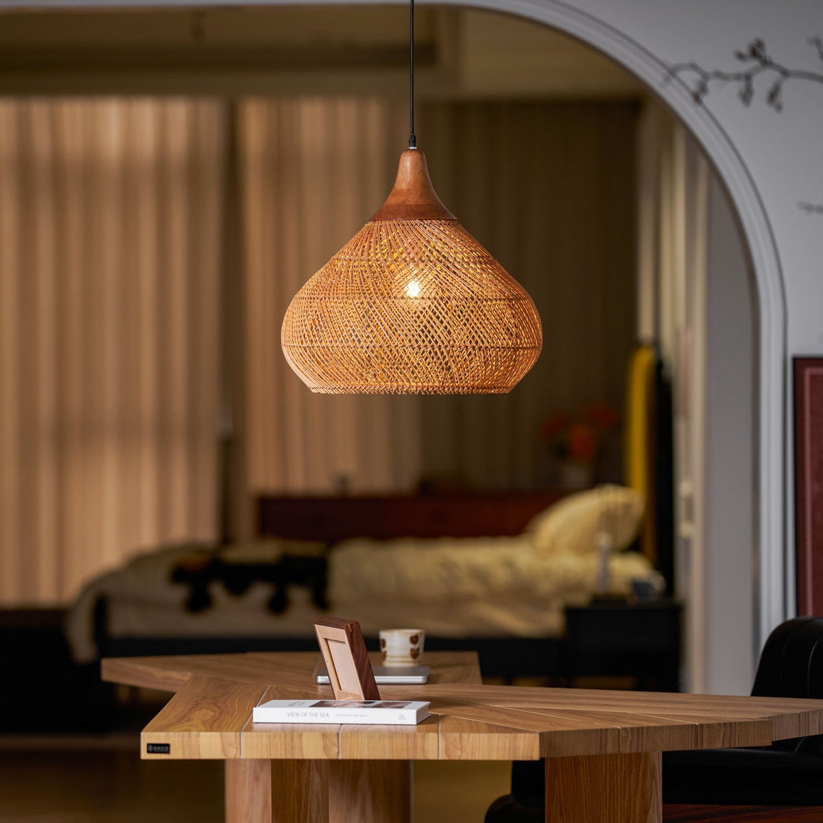 Braided Rattan Pendant Lamp Position 16