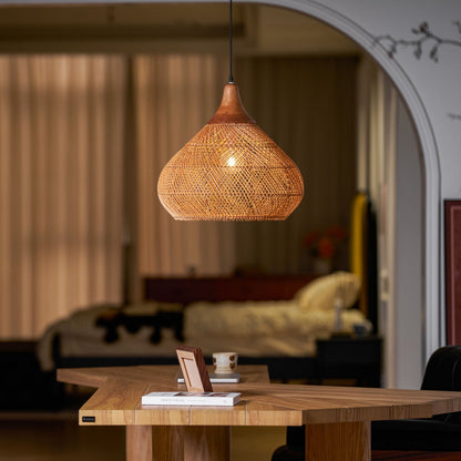 Braided Rattan Pendant Lamp Position 16