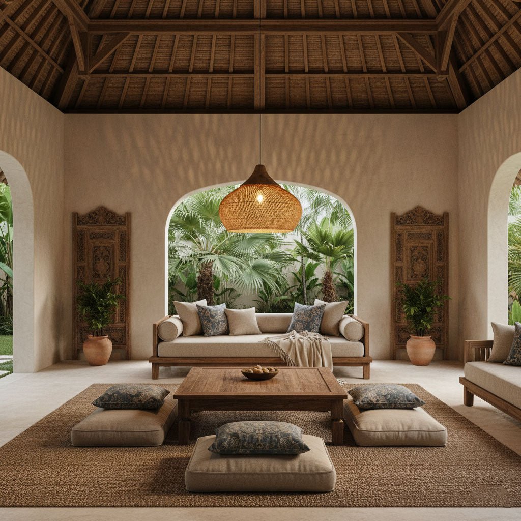 Braided Rattan Pendant Lamp Position 7