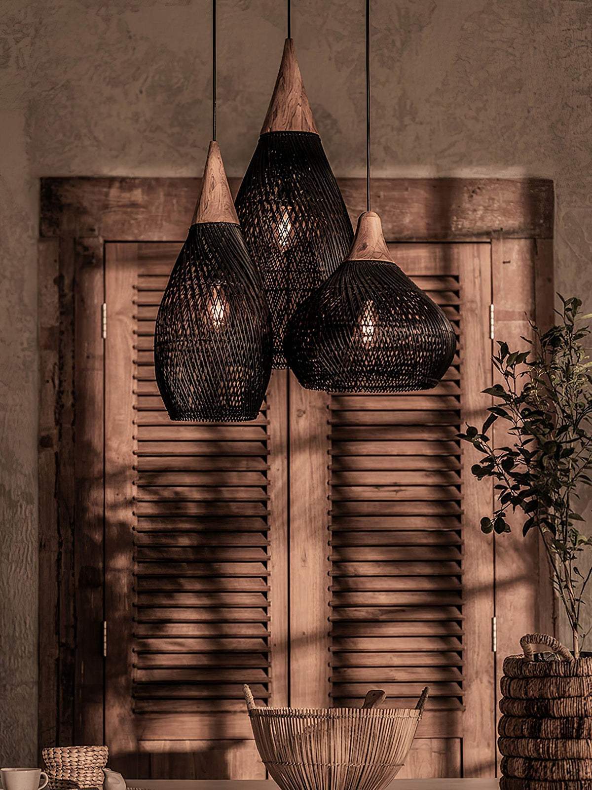 Braided Rattan Pendant Lamp Position 37