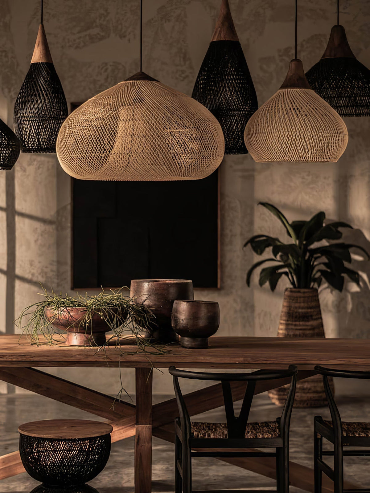 Braided Rattan Pendant Lamp Position 40
