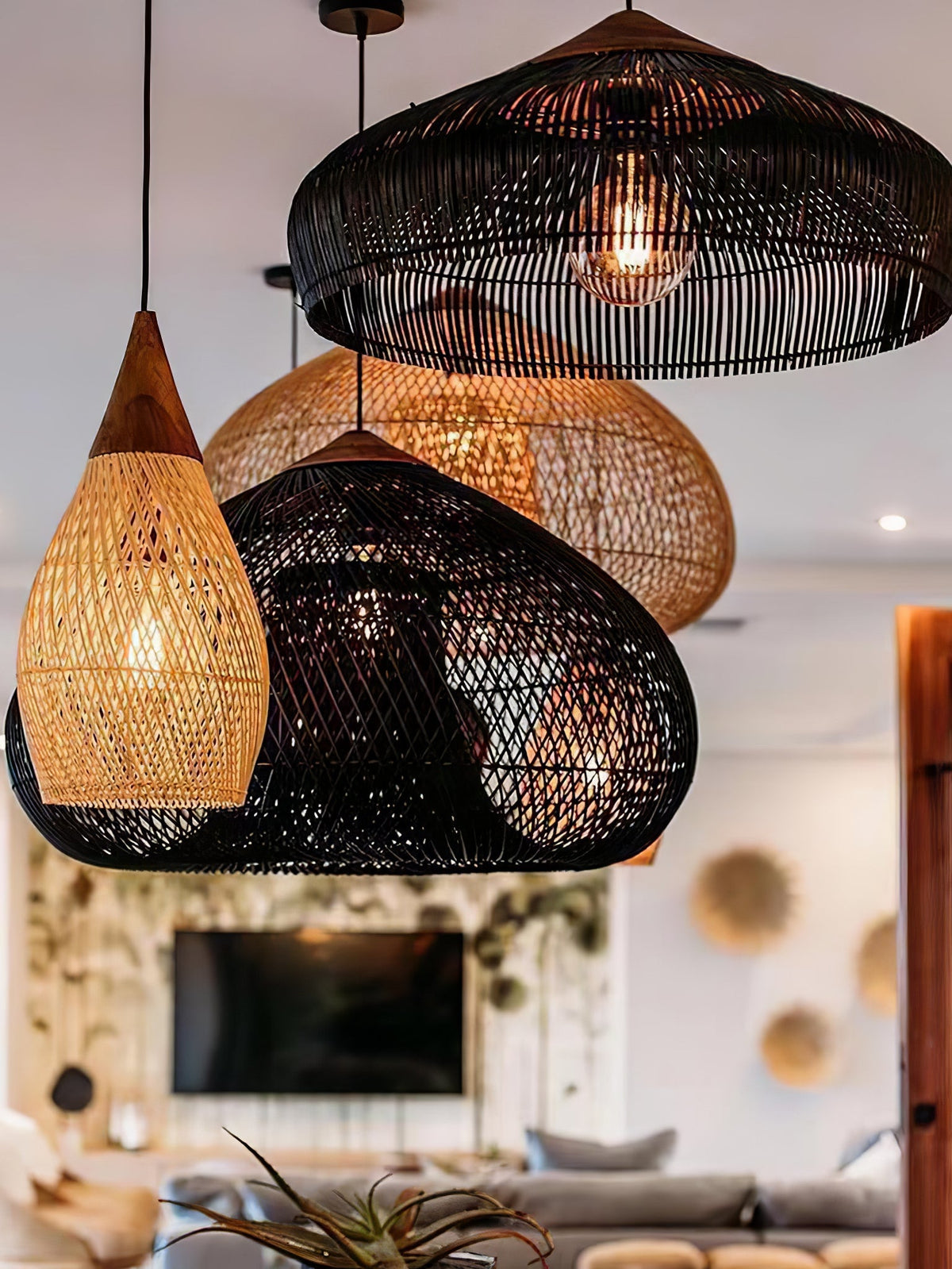 Braided Rattan Pendant Lamp Position 46