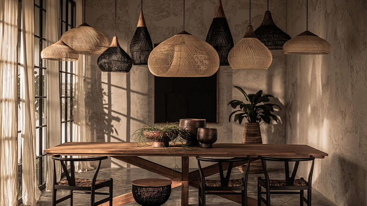Braided Rattan Pendant Lamp Position 50