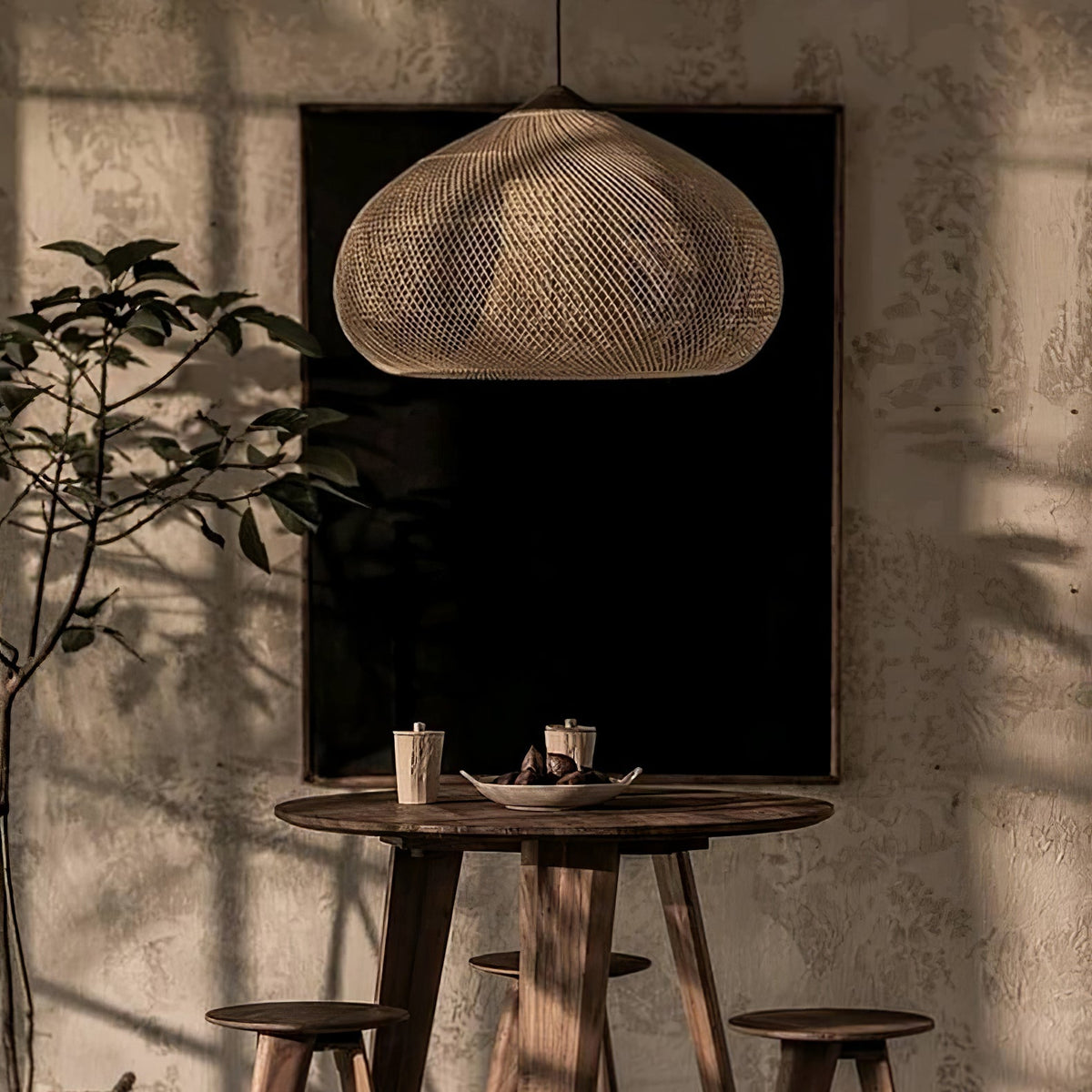 Braided Rattan Pendant Lamp Position 28