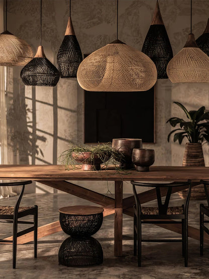 Braided Rattan Pendant Lamp Position 58