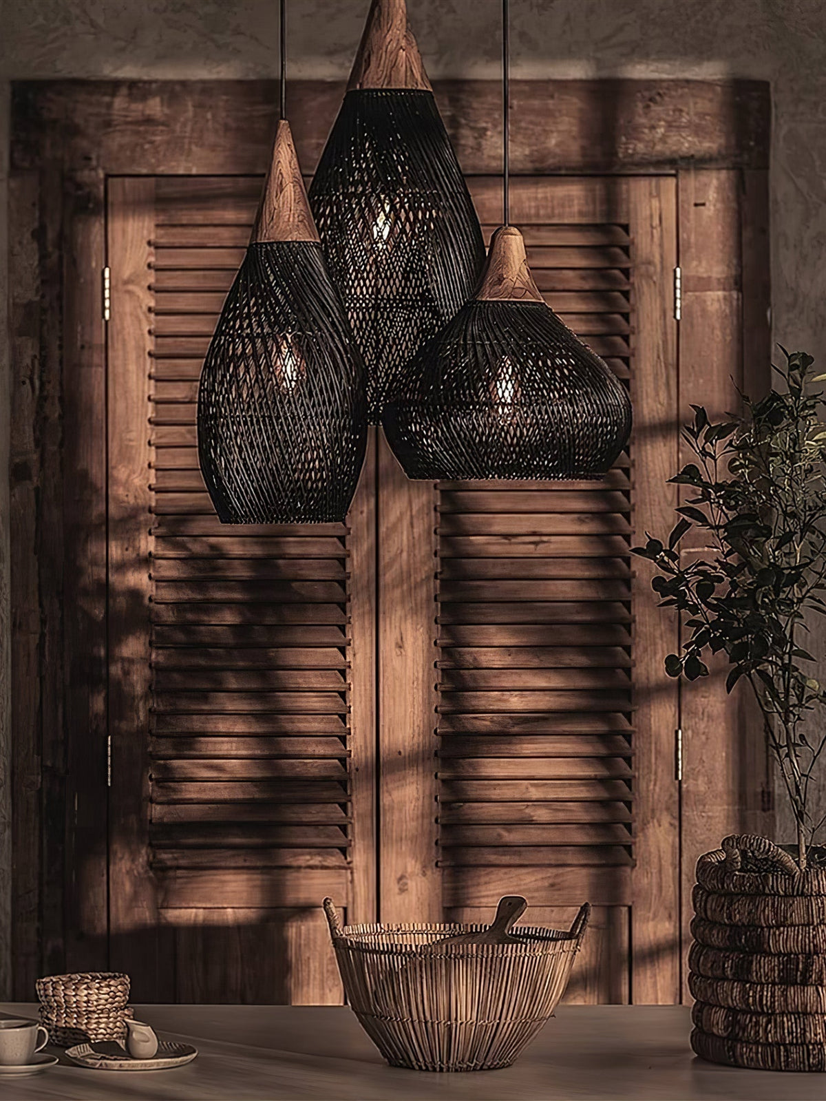 Braided Rattan Pendant Lamp Position 63