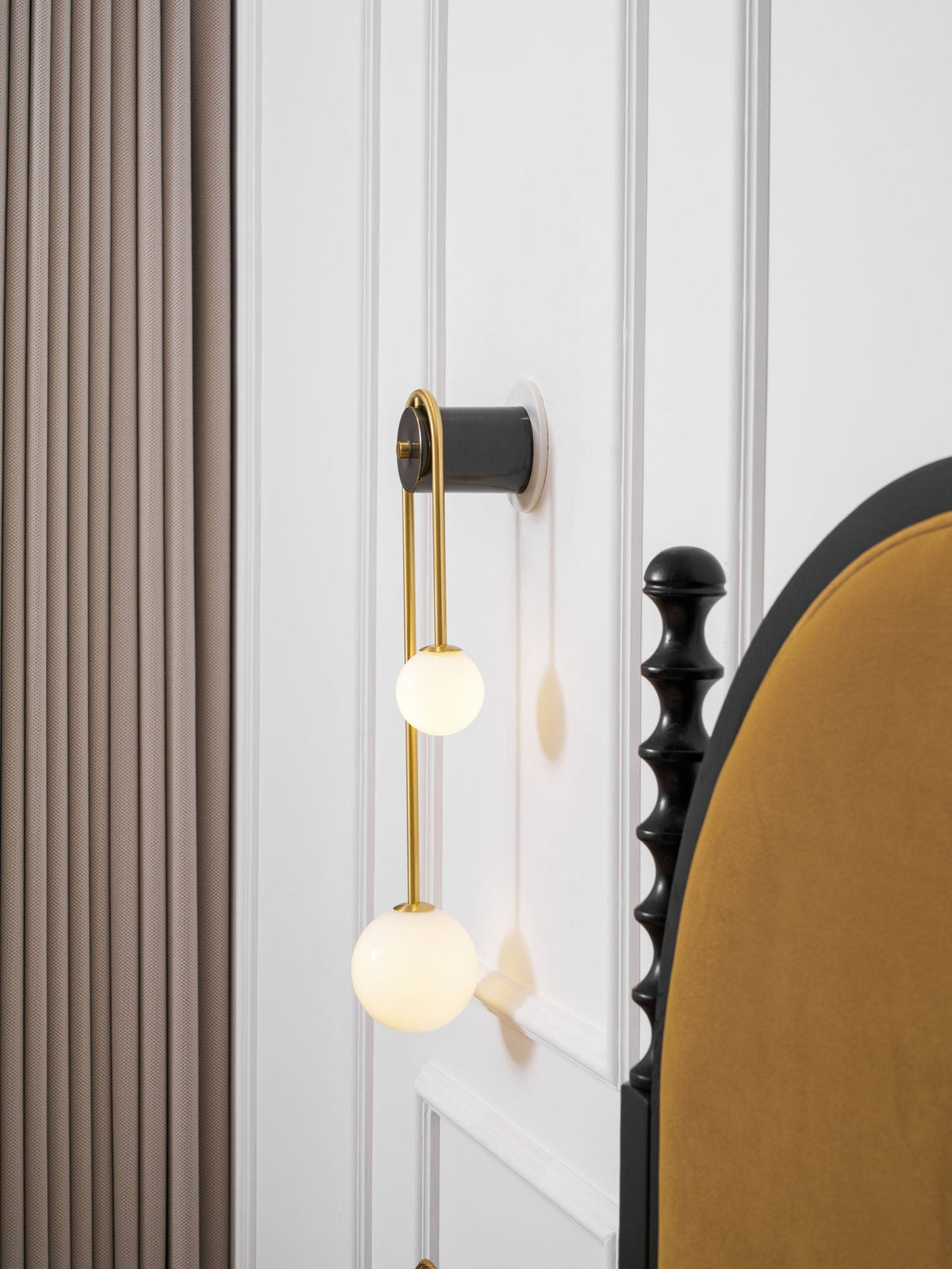 Brass Arc Wall Light, Energy-Efficient LED