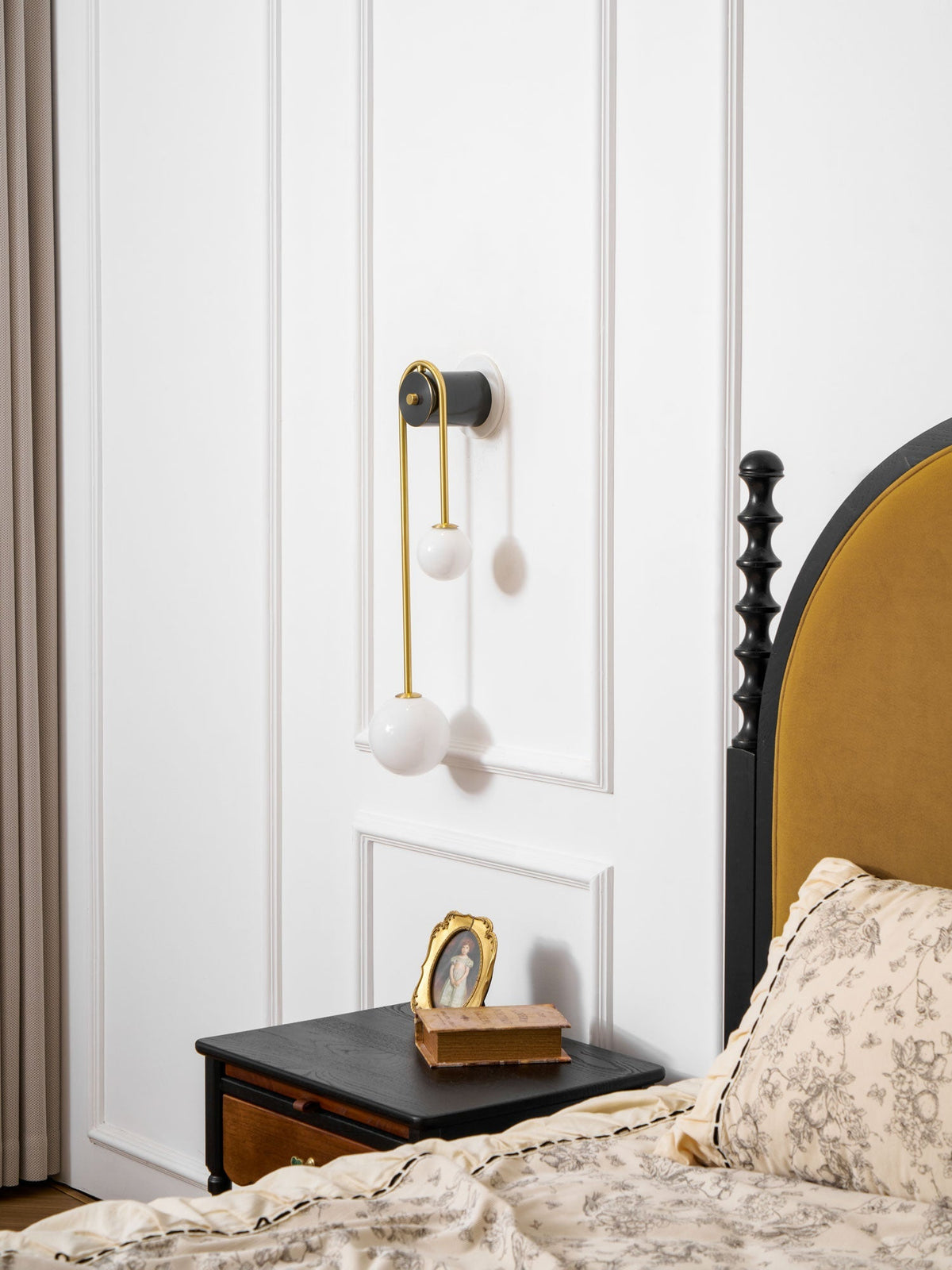 Brass Arc Wall Light, Energy-Efficient LED