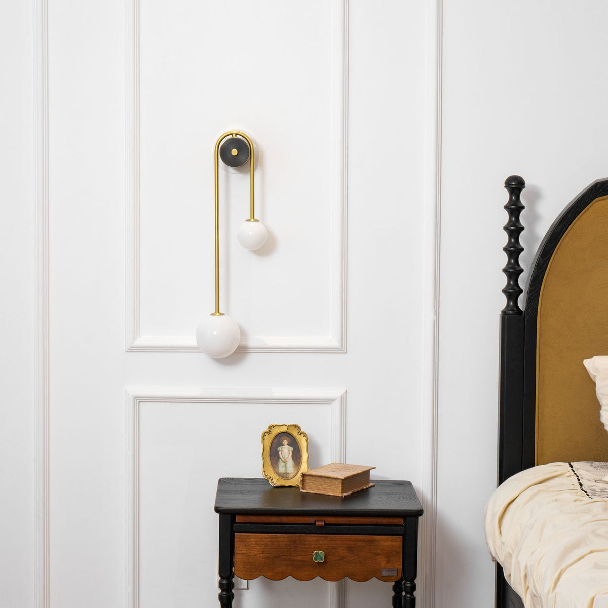 Brass Arc Wall Light, Energy-Efficient LED