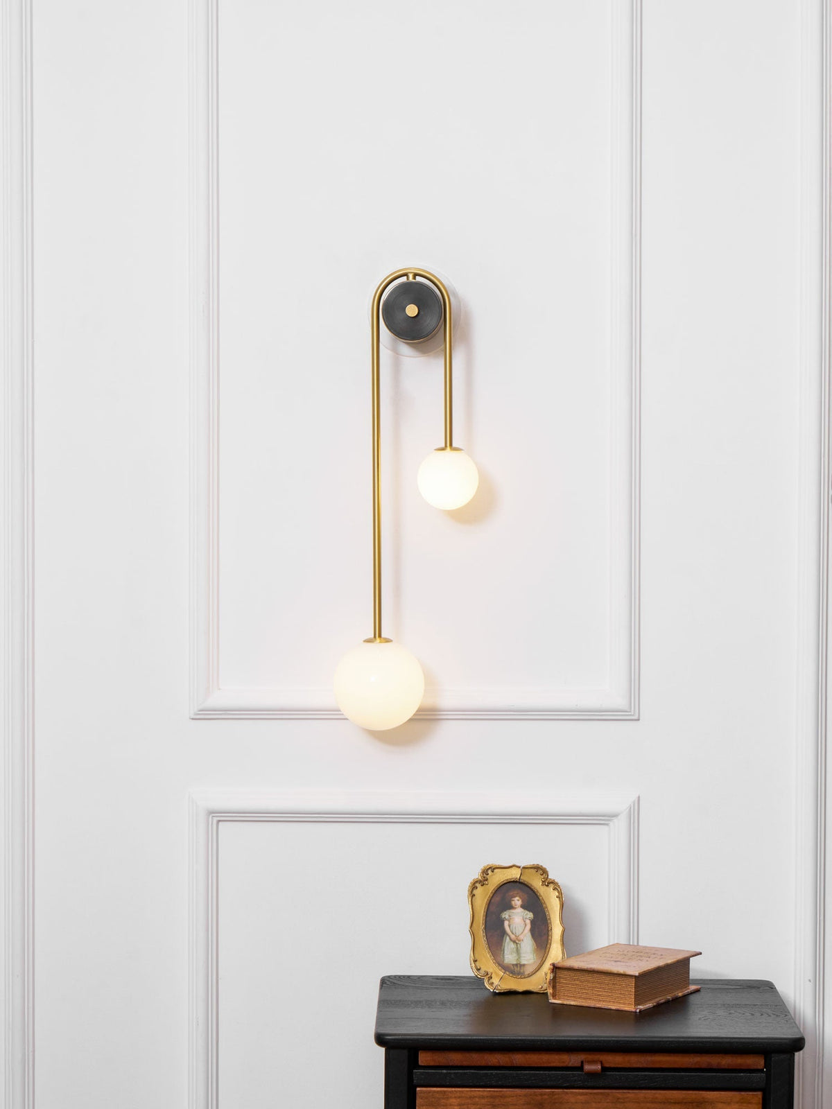 Brass Arc Wall Light, Energy-Efficient LED