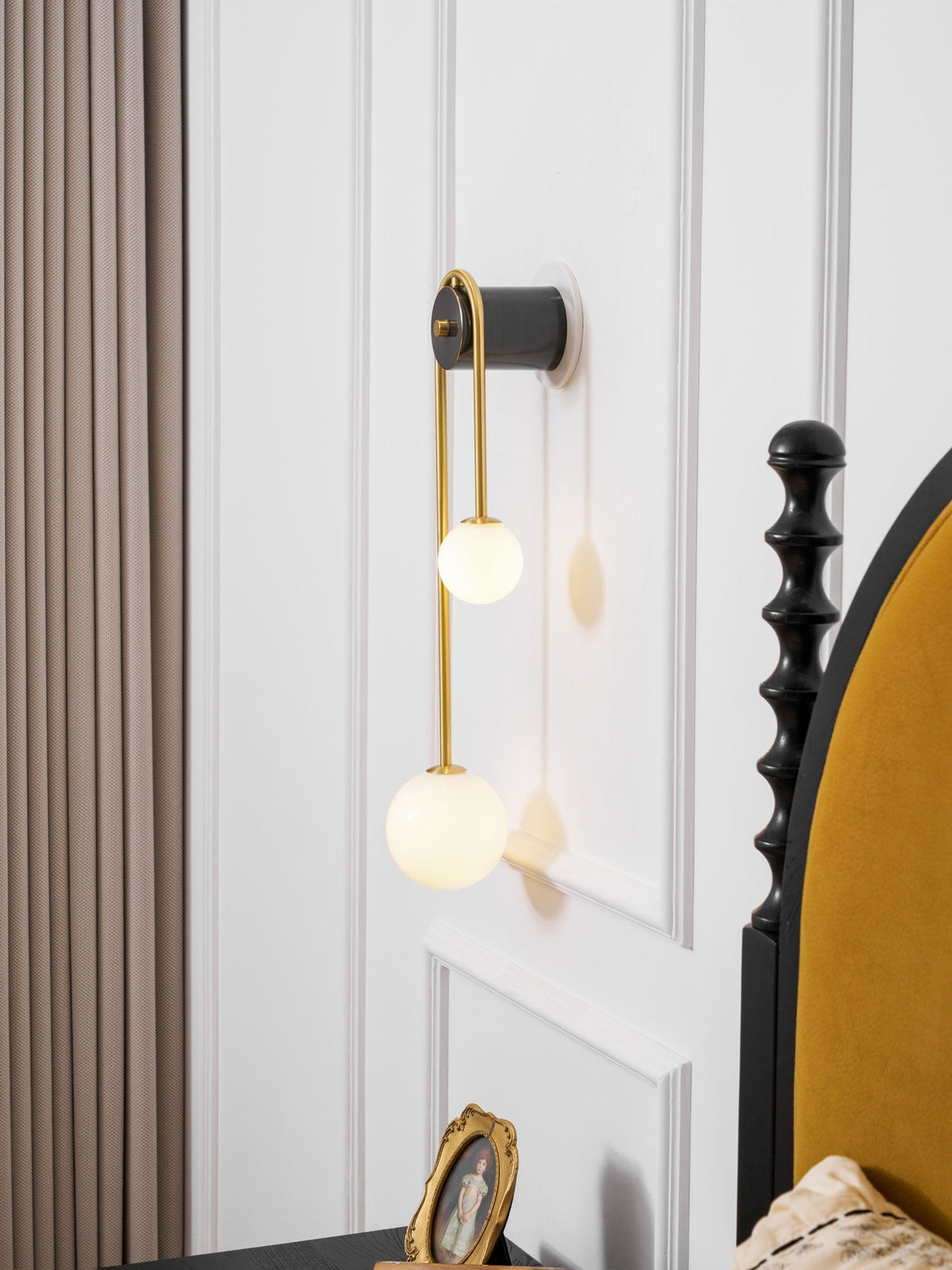 Brass Arc Wall Light, Energy-Efficient LED