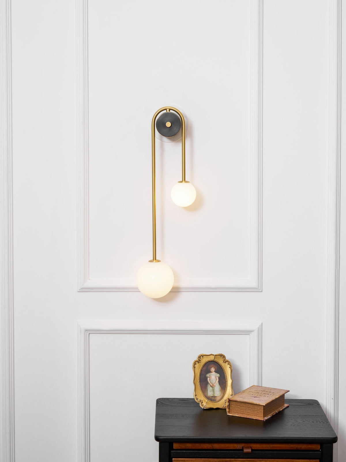 Brass Arc Wall Light, Energy-Efficient LED