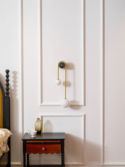 Brass Arc Wall Light, Energy-Efficient LED