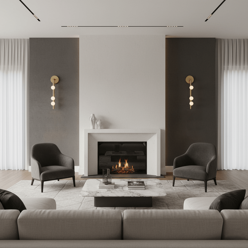 Brass Glass Tube Wall Lamp with Adjustable Lighting