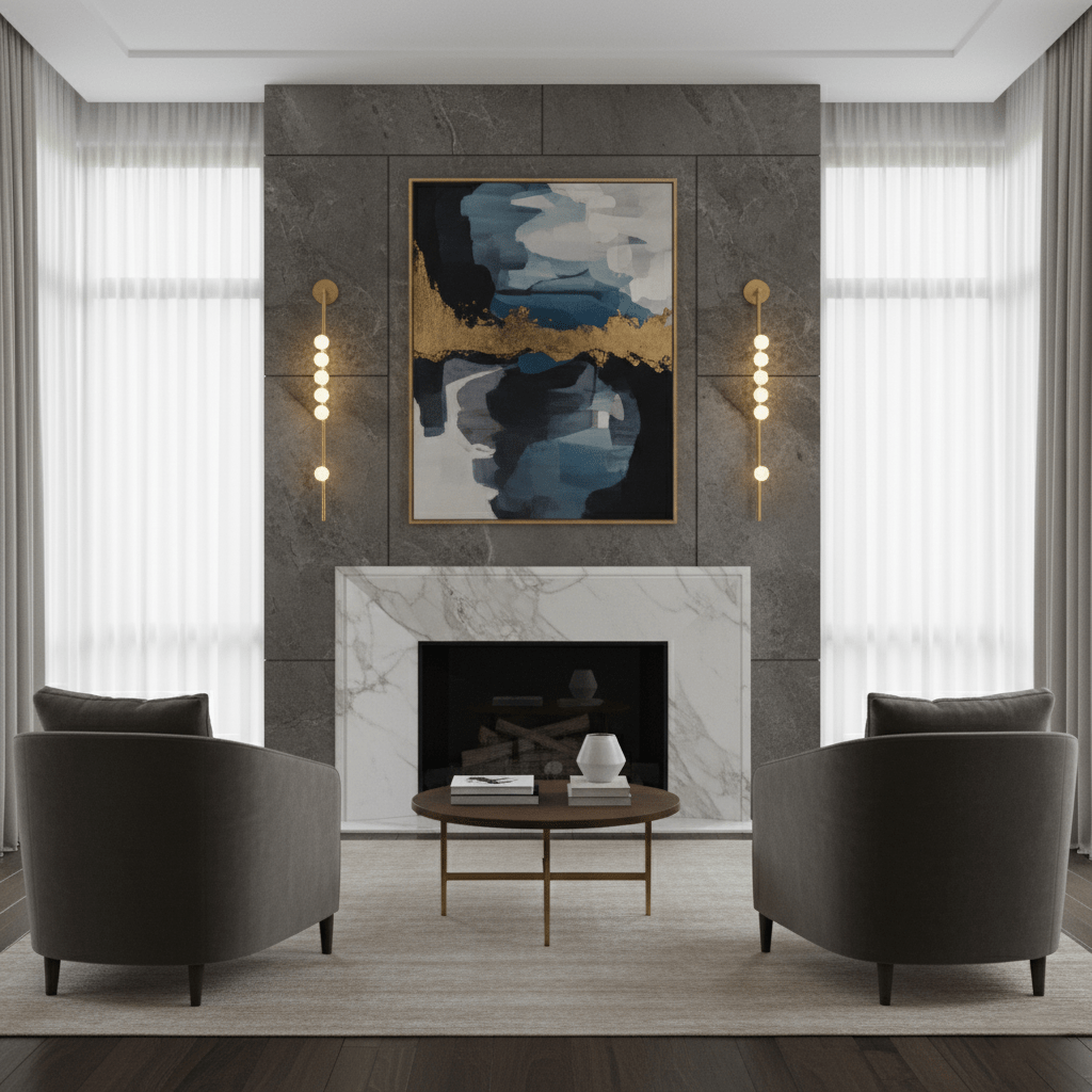 Brass Glass Tube Wall Lamp with Adjustable Lighting