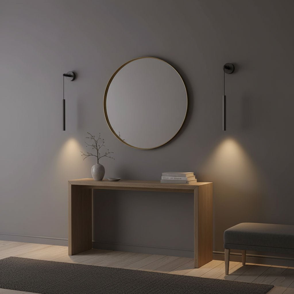 Brass Line Wall Light, Energy-Efficient LED