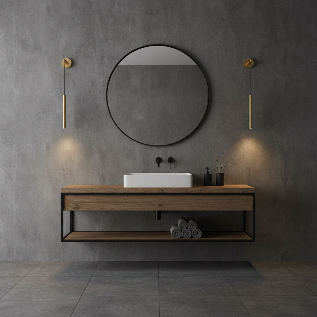 Brass Line Wall Light, Energy-Efficient LED