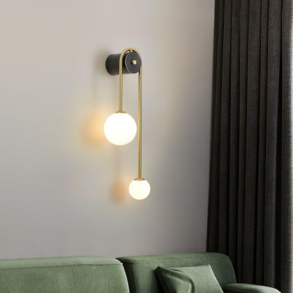Brass Arc Wall Light, Energy-Efficient LED