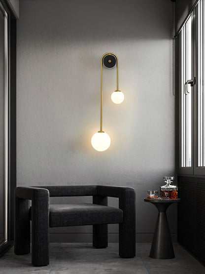 Brass Arc Wall Light, Energy-Efficient LED