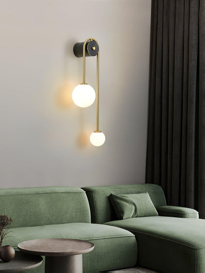 Brass Arc Wall Light, Energy-Efficient LED