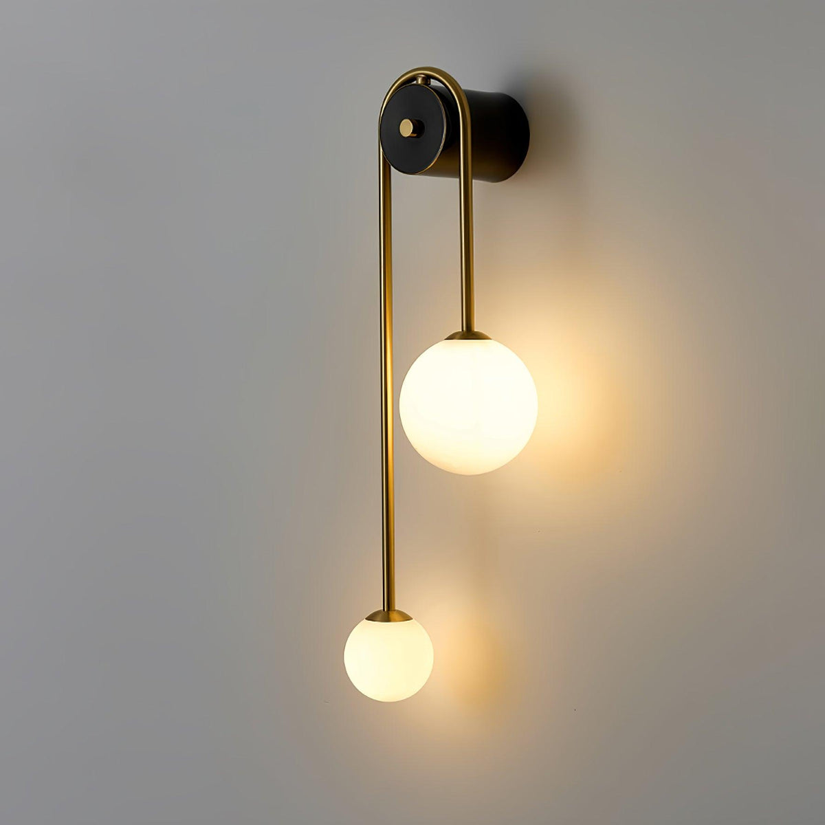 Brass Arc Wall Light, Energy-Efficient LED